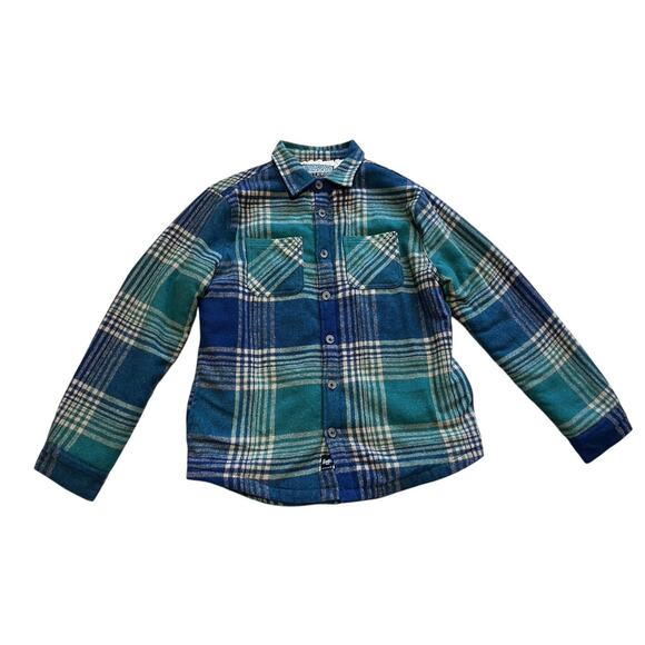 Brooklyn Cloth Jacket Men’s Size M Green Plaid Flannel Fleece Sherpa Lined - Picture 1 of 5